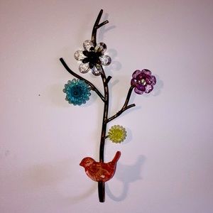 10 inch long distressed gold bird hook